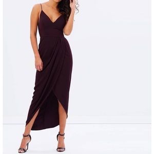 Shona Joy Tulip Hem Maxi Cocktail Dress